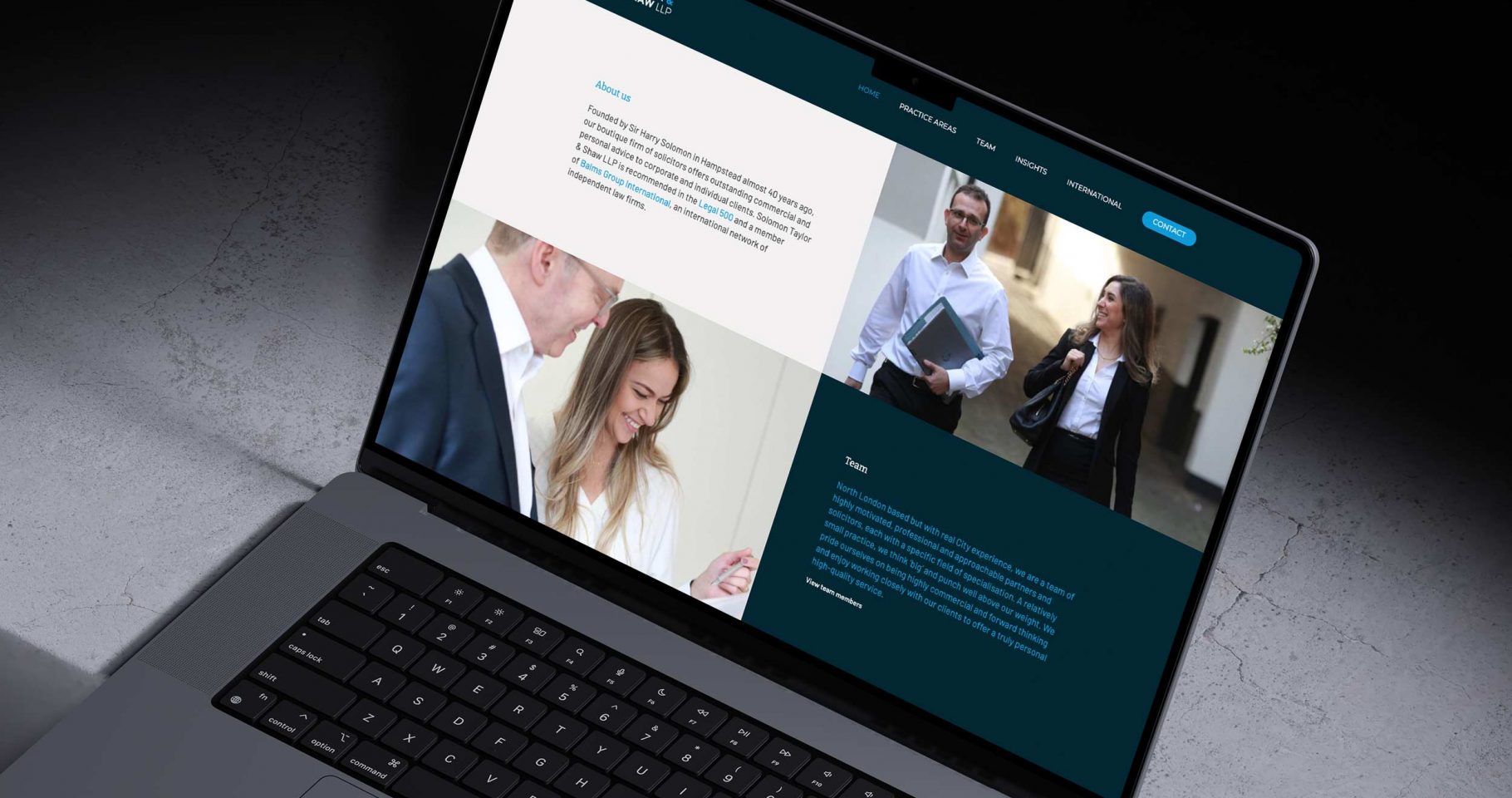 Solomon Taylor & Shaw | London law company branding, web design & development