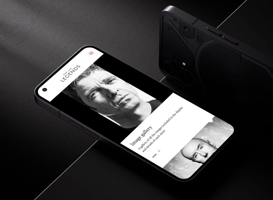 Zoë Law Legends | National Portrait Gallery exhibition web design & development